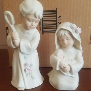 Vintage 1992 Homco Mary & Joseph Figurines Signed